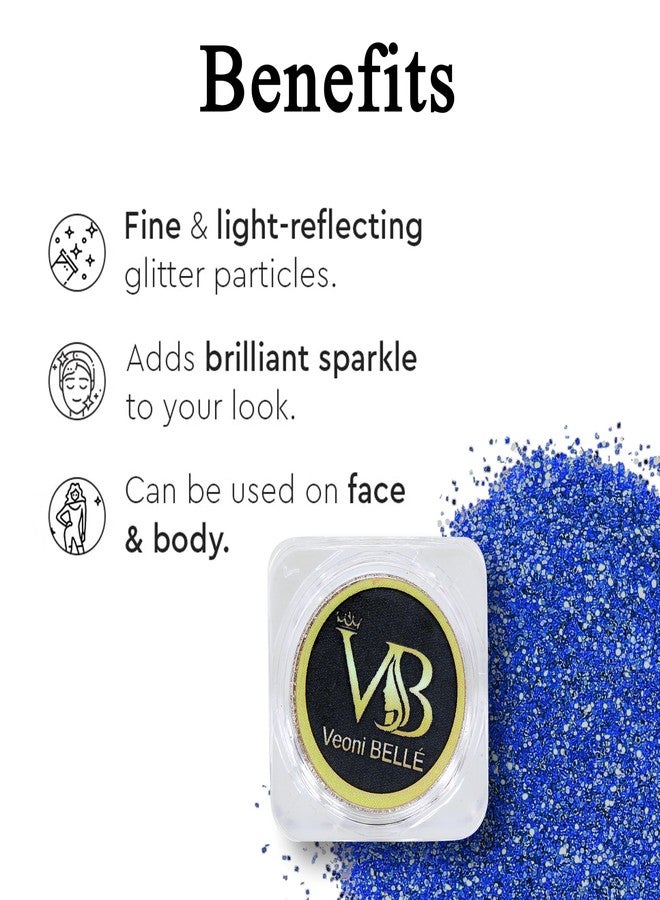 فيوني بيل بودرة ظلال العيون اللامعة المقاومة للماء من فيوني بيل باللون الأزرق، للاستخدام على الوجه والجسم، عبوة 5 غرام - Image 5