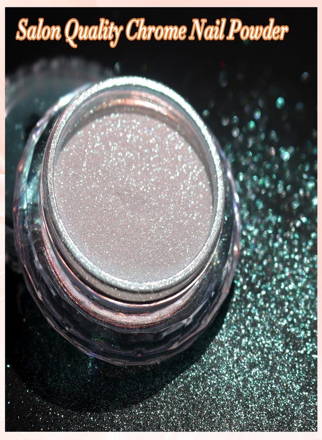 FNNZ Unicorn Chrome Nail Powder, Aurora Unichrome Mermaid Aurora Nail Powder Pigment Pearlescent Nail Art Glitter Decoration for Home DIY Nail Salon Manicure - Winter Snow - Image 3