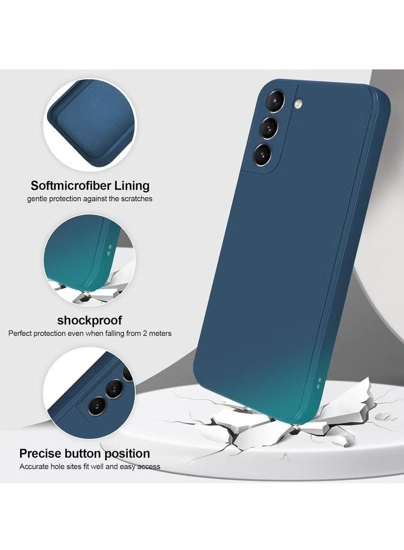 JAJEEK Samsung Galaxy S21 Plus Silicone Case, Soft Silicone Gel Rubber Cover, Shockproof Matte Finish Back Cover, Inner Fabric Lining with Camera Protection, Blue Case for Galaxy S21+ (6.7-Inch) - Image 2