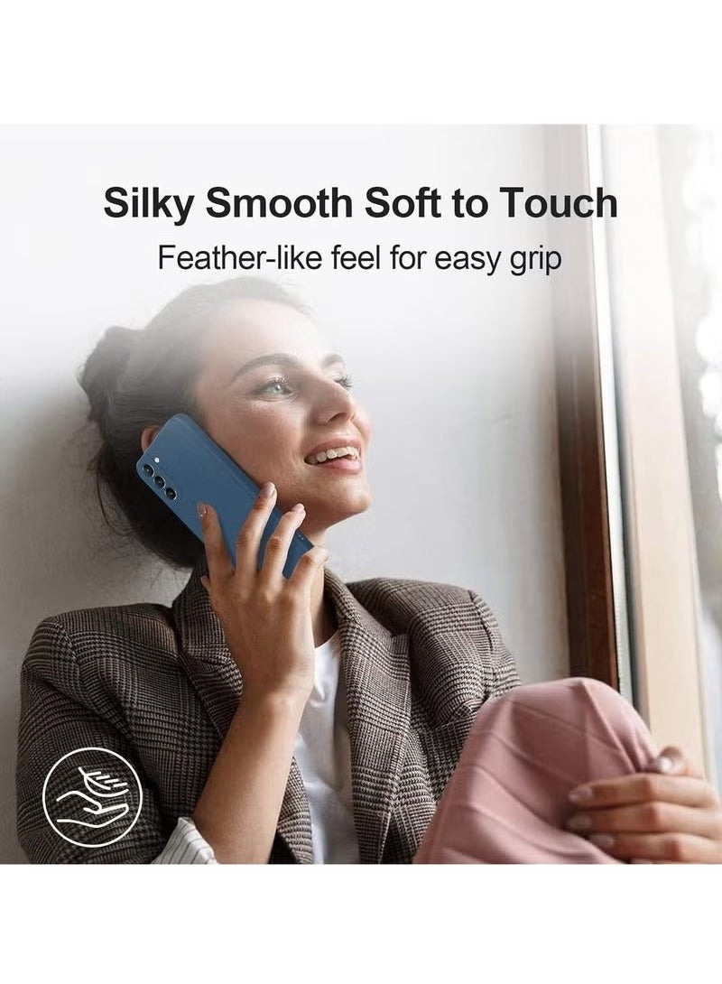 JAJEEK Samsung Galaxy S21 Plus Silicone Case, Soft Silicone Gel Rubber Cover, Shockproof Matte Finish Back Cover, Inner Fabric Lining with Camera Protection, Blue Case for Galaxy S21+ (6.7-Inch) - Image 5