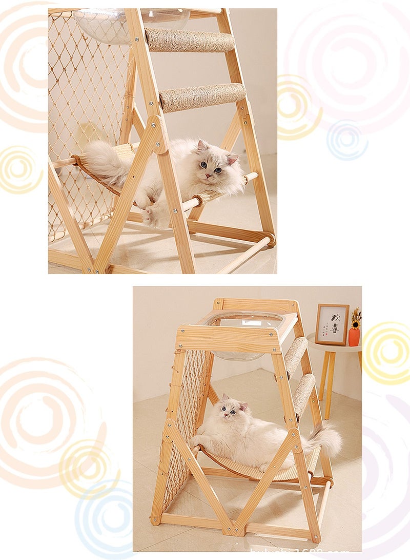 Kidle The New Large Climbing Net Cat Climbing Frame Wooden Cat Nest Jumping Platform Cat Rack Multi-Cat Applicable To Play And Sleep In One Piece On Behalf Of The Hair - Image 5