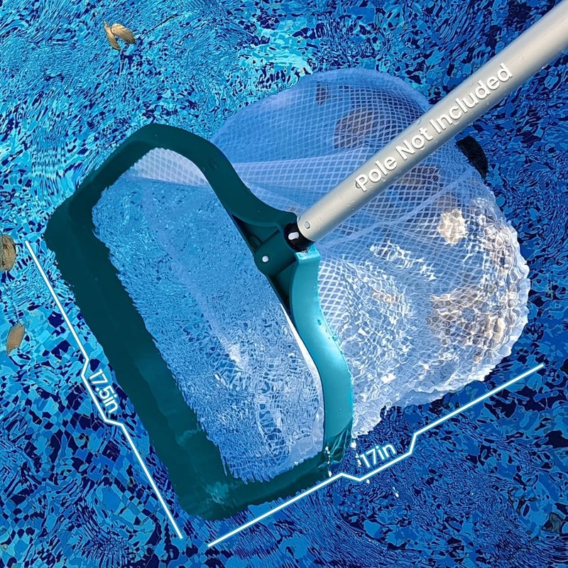 POOLWHALE Pool Skimmer Net - Upgrade Swimming Leaf Rake with Extra Wide Scoop Edge, Fine Mesh Nets for Pool Cleaning Leaves, Debris (Not Pole) - Image 3