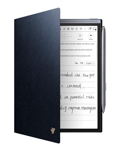 iFLYTEK Protective Folio Case for iFLYTEK AINOTE Air2 Note-Taking Tablet 8.2", Premium PU Leather, Slim& Lightweight, Durable Cover with a Pen Clip for E-Ink Writing Tablet, Water and Dustproof, Blue - Image 1