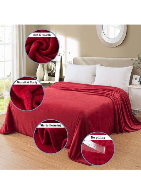 Light Velvet Blanket Lightweight Warm Blanket In Large Size 950 Gm Extra Super Soft Wool For All Seasons Of The Year Also Used As A Bed Cover 200 x 220 cm