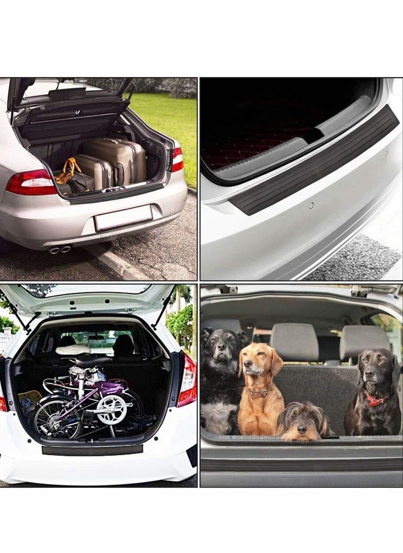 Excefore - Door Sill Protector, Car Door Guard Bumper Flexible Spoiler Rubber Skirt Protector Carbon Fiber Front Bumper Spoiler Bendable Door Sill Scuff Bumper with Strong Adhesive for Any Car - Image 1