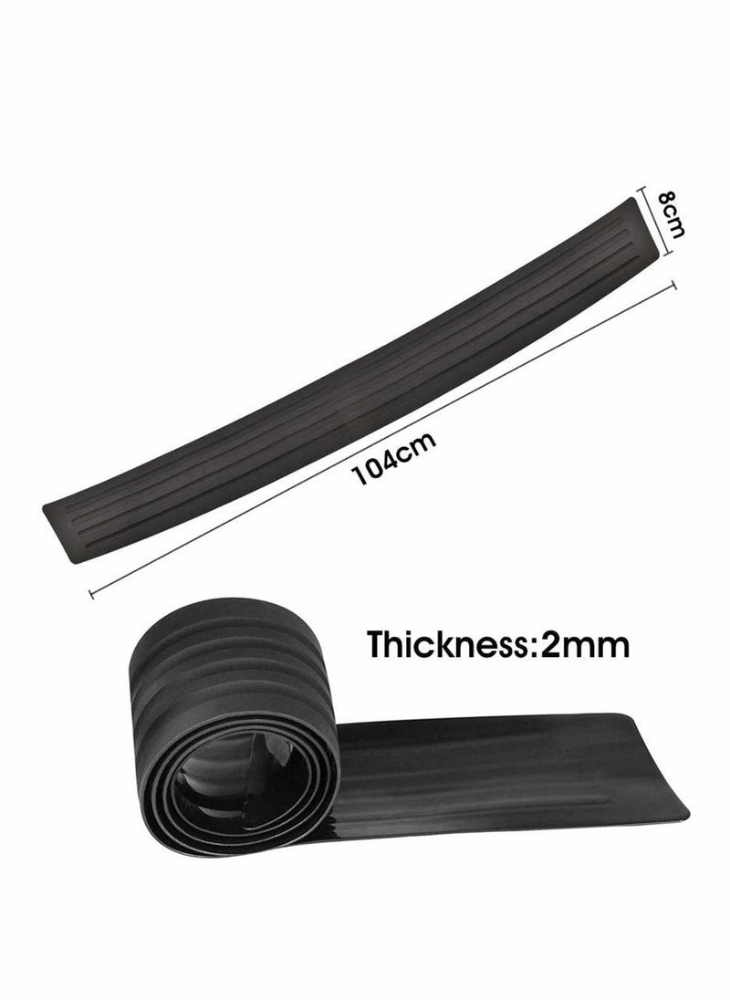 Excefore - Door Sill Protector, Car Door Guard Bumper Flexible Spoiler Rubber Skirt Protector Carbon Fiber Front Bumper Spoiler Bendable Door Sill Scuff Bumper with Strong Adhesive for Any Car - Image 1