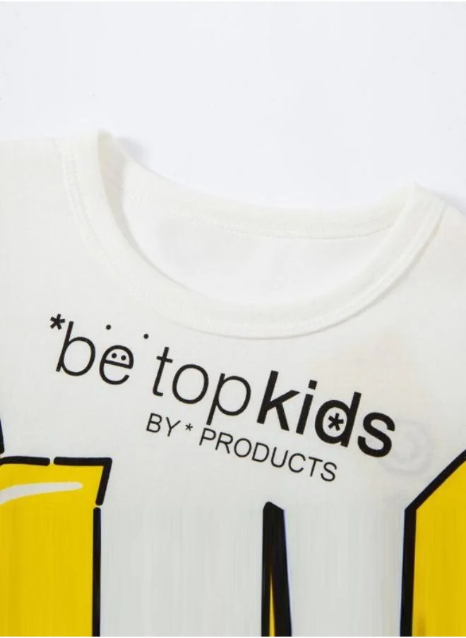 YUNIQEE White Printed Short Sleeve Crew Neck T-Shirt