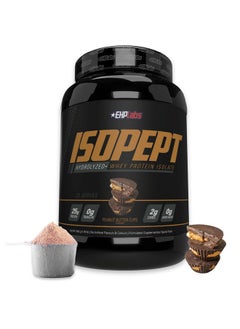 EHP Labs IsoPept Hydrolyzed Whey Protein Powder by EHPlabs - 100% Whey Protein Isolate & Hydrolysate, 27g of Protein, Non-GMO, Gluten Free, Fast Absorbing, Easy Digesting, 27 Serves (Peanut Butter Cups)  - Image 1