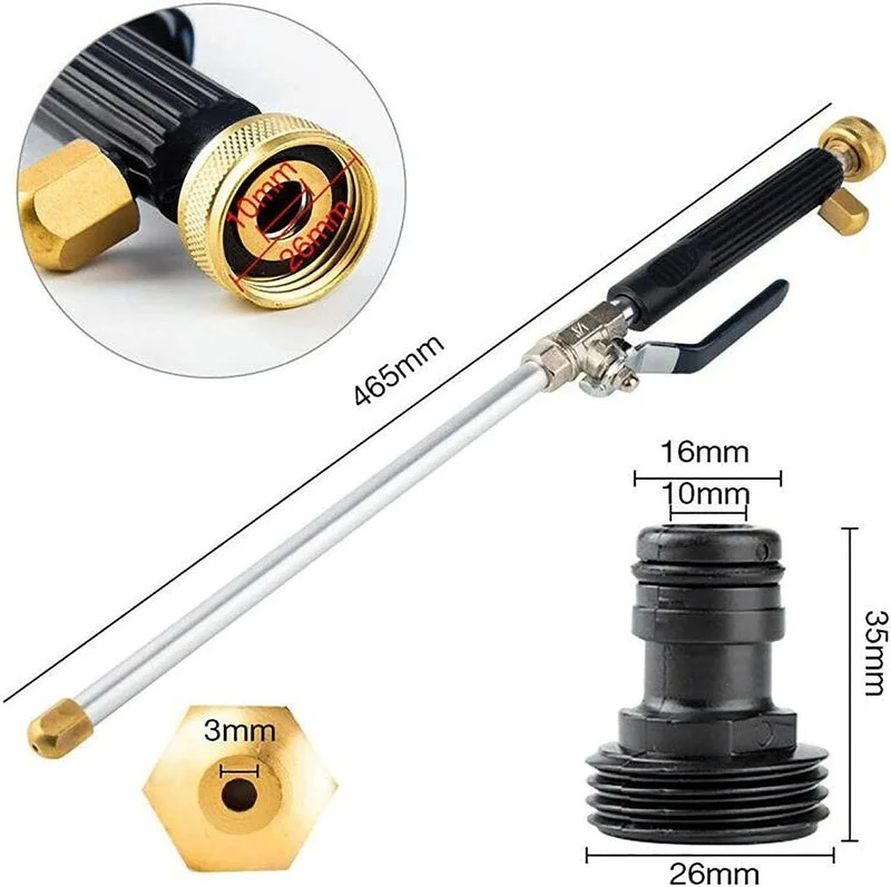 Valkyrie High Pressure Metal Water Gun Car Washing Spray Garden Water Jet Pressure Washer Nozzle