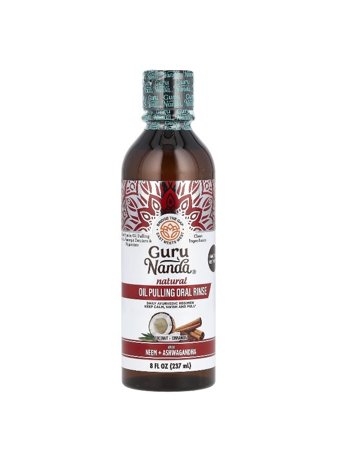 GuruNanda - GuruNanda, Natural Oil Pulling Oral Rinse, Coconut + Cinnamon, 8 fl oz (237 ml) - Image 1