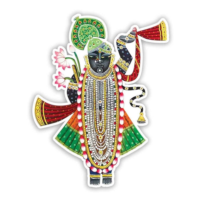 Adikala Pichwai Shrinathji MDF Cutout Design for Diwali Dussehra Rangoli Pooja Festival Gift Wedding Decorations_Small Set of 6 - Image 1