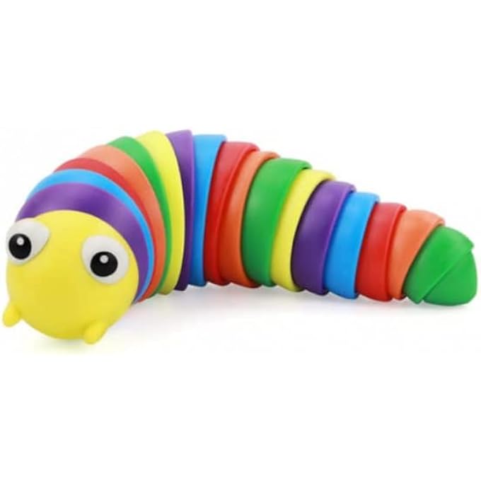 Avinya Slug Fidget Toys Clicky Sound Making Toy, Stress Relieving Toy, Sensory Slug Toy for Boys and Girls, Finger slug Toy, Size Small - Image 2