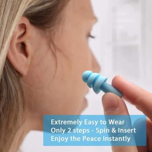 Thriwell Flex Ear Plugs for Sleeping, Noise reduction for Snoring, Earplugs for sleep in Flight Travel, Noise Cancelling Foam Earplug for Women Men Kids, Side sleeper friendly, (Pack of 6 Pairs) - Image 4