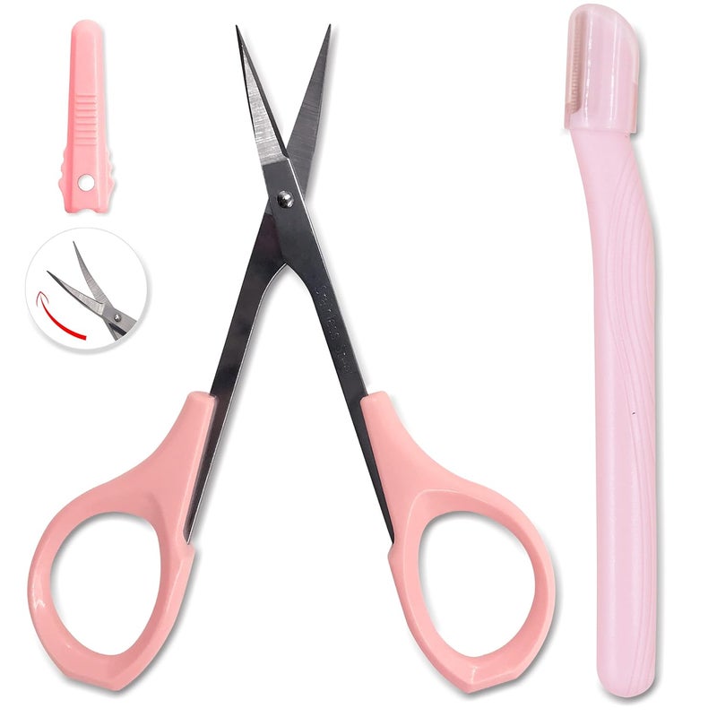 Tidawave Small Nail Scissors Curved Sharp for Trimmer Precision Craft Shear Ingrown Toenail Cuticle Eyebrow Grooming Sewing Fondant Clay Tools with Safe Protective Cap by Tidawave