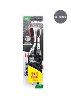 Signal Silver Charcoal Soft Toothbrush 8 Pieces  - Image 1