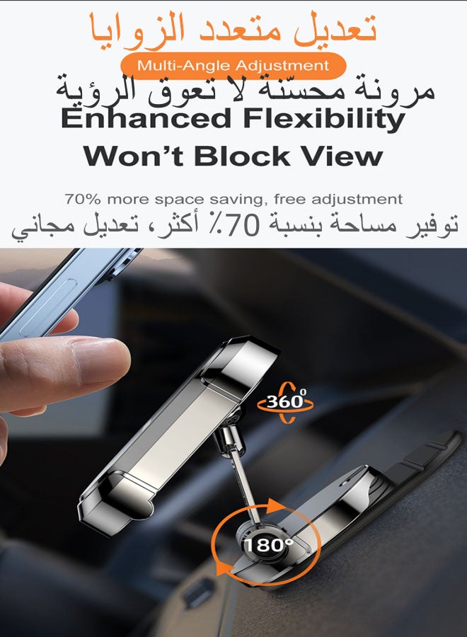 جوي روم JR-ZS312 قوس موبايل عالمي للسيارة طوي حامل هاتف السيارة المغناطيسي مع اي فون سامسونج غالاكسي هواوي ون بلس أسود - Image 3