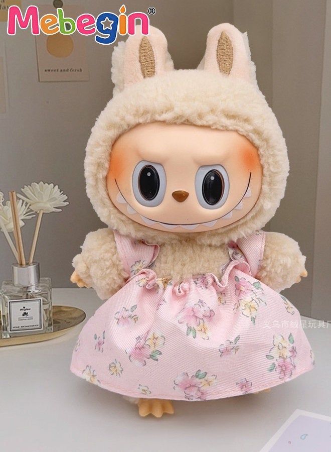 MEBEGIN Labubu Clothes,9 Pieces Dress for Doll (NO Doll),Dress Set for 17cm Doll Accessories Include 9 Different Patterns Dress,Cute Clothes for Dress up Unique Style,Adorable Outfit Set for 17cm - Image 4