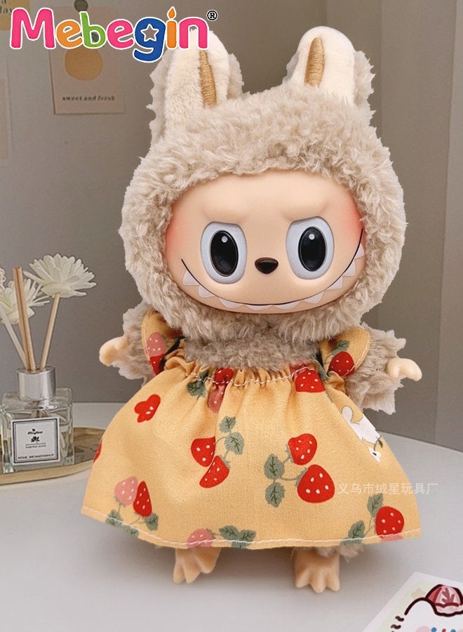 MEBEGIN Labubu Clothes,9 Pieces Dress for Doll (NO Doll),Dress Set for 17cm Doll Accessories Include 9 Different Patterns Dress,Cute Clothes for Dress up Unique Style,Adorable Outfit Set for 17cm - Image 2