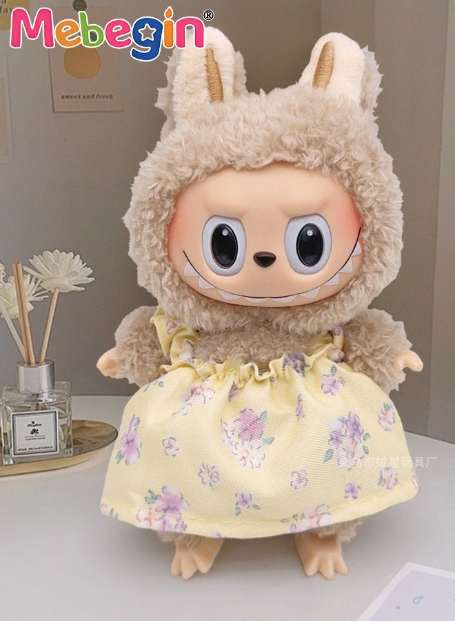 MEBEGIN Labubu Clothes,9 Pieces Dress for Doll (NO Doll),Dress Set for 17cm Doll Accessories Include 9 Different Patterns Dress,Cute Clothes for Dress up Unique Style,Adorable Outfit Set for 17cm - Image 5