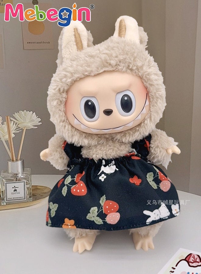MEBEGIN Labubu Clothes,9 Pieces Dress for Doll (NO Doll),Dress Set for 17cm Doll Accessories Include 9 Different Patterns Dress,Cute Clothes for Dress up Unique Style,Adorable Outfit Set for 17cm - Image 3