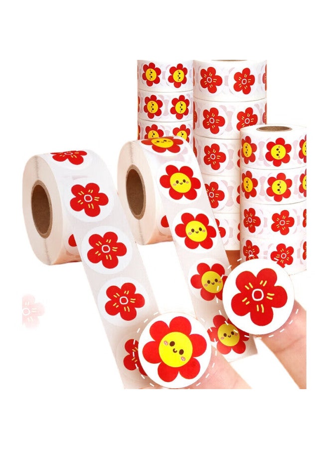 Simaa 2000 Pieces (4 Volumes) Children'S Reward Stickers, Elementary School And Kindergarten Little Red Flower Appreciation Stickers X5103 - Image 1