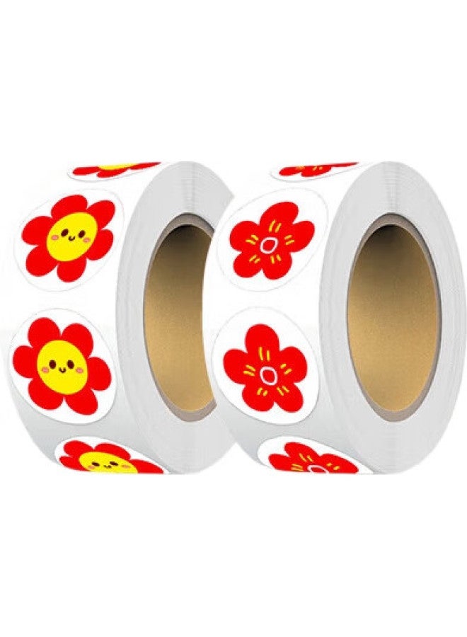 Simaa 2000 Pieces (4 Volumes) Children'S Reward Stickers, Elementary School And Kindergarten Little Red Flower Appreciation Stickers X5103 - Image 3