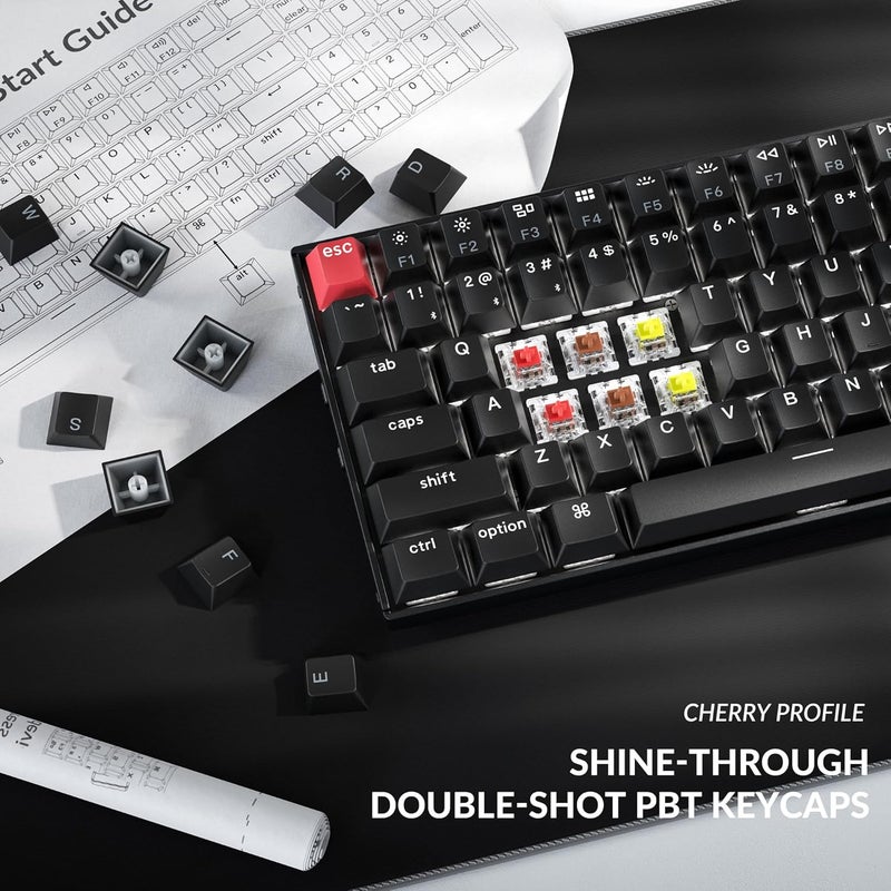 Keychron K4 96% Layout QMK Wireless and Wired Options Mechanical Keyboard Super Brown Switch, Paired with Shine-Through Double-Shot PBT Keycaps for Mac Windows-Version 3 - Image 5
