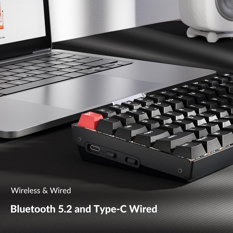 Keychron K4 96% Layout QMK Wireless and Wired Options Mechanical Keyboard Super Brown Switch, Paired with Shine-Through Double-Shot PBT Keycaps for Mac Windows-Version 3 - Image 3