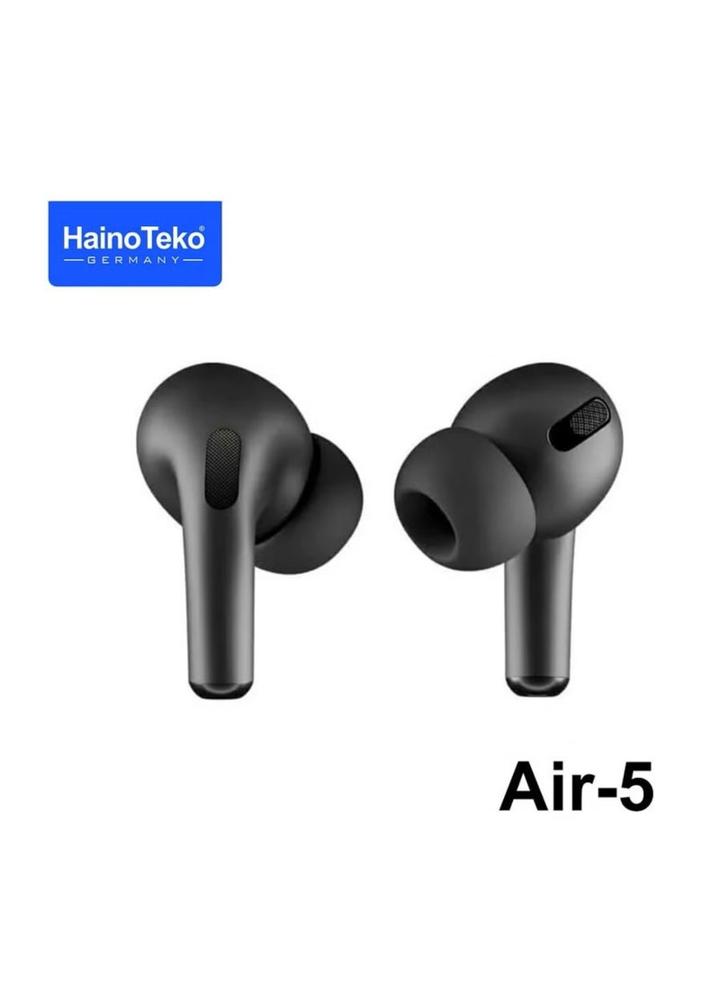 Haino Teko Air-5 Original True Wireless Stereo (TWS) Earbuds – Bluetooth 5.3, Black - Image 2