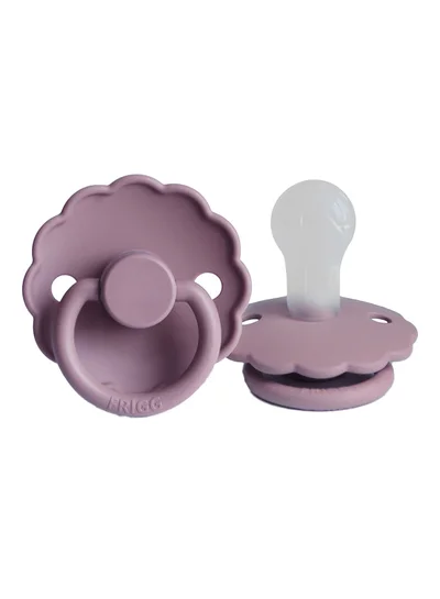 FRIGG Daisy Silicone Baby Pacifier 0 To 6 Months Size 1 Heather
