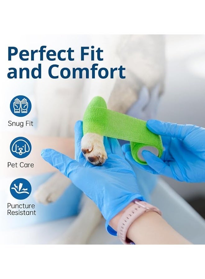 Blue Nitrile Gloves for Medical Examination, Blue, 100 Count, 3 Mil, Latex Free - Image 1