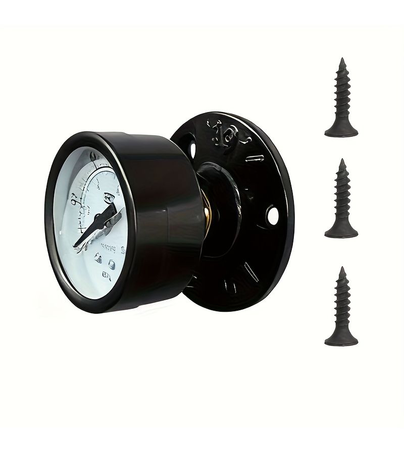 1pc Silvery Faucet And 2pcs Black Industrial Style Vintage Valve Door Handle Set With Screws Pressure Gauge Fire Hydrant Shaped Door Knob Creative Home Decor Hardware Accessory Drawer Handle - Image 4