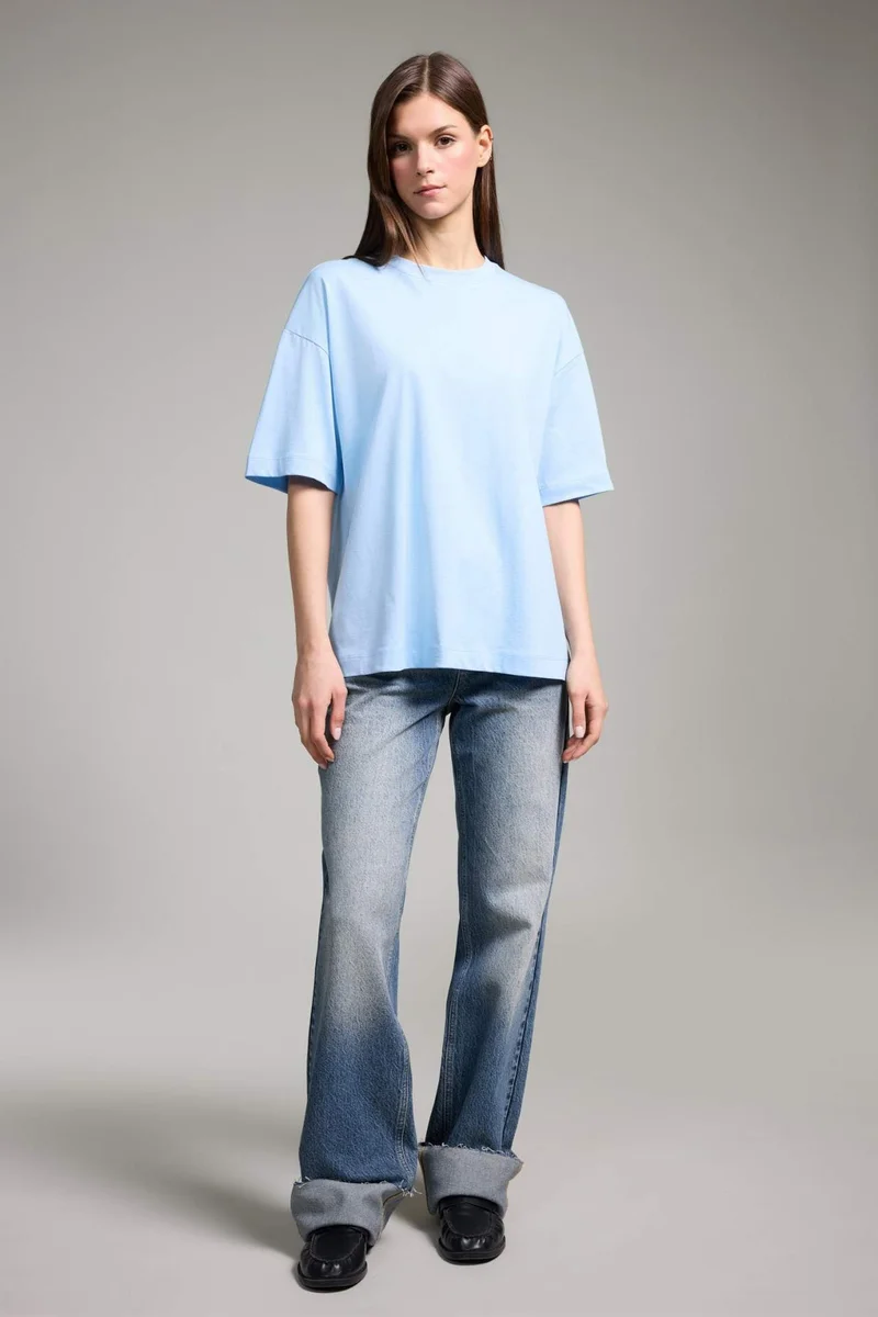 ديفاكتو Basic Cotton Oversize T-Shirt