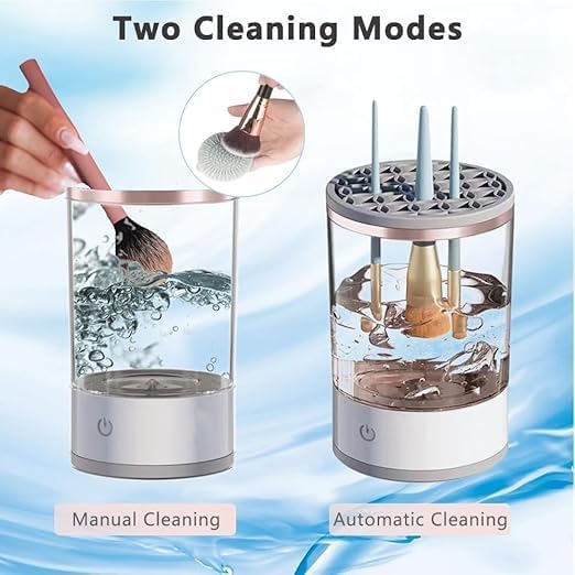 Krysnas Automatic Makeup Brush Cleaner Machine with USB Cable Spinning Electric Makeup Brush Cleaner Machine Deep Cleaning Cosmetic Brush Cleaner for All Size Makeup Brushes for Women - Image 5
