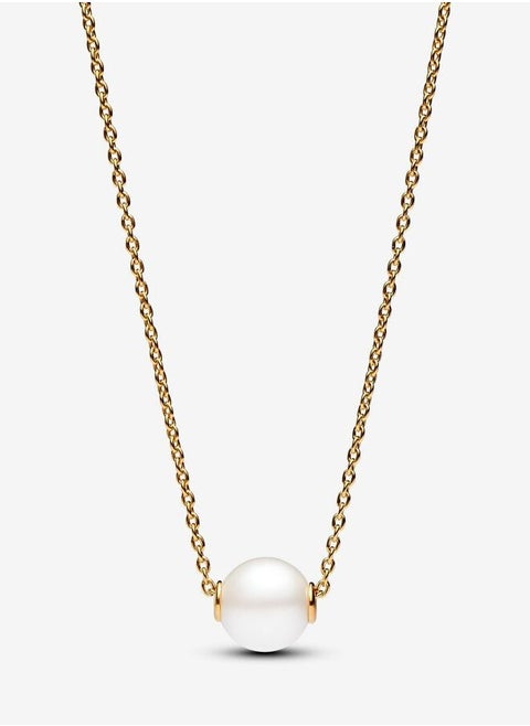 Pandora women's necklace, brass and pearl series, clavicle chain necklace, light luxury and elegant