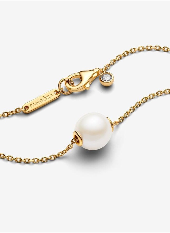 Pandora Violet Pandora women's necklace, brass and pearl series, clavicle chain necklace, light luxury and elegant  - Image 4