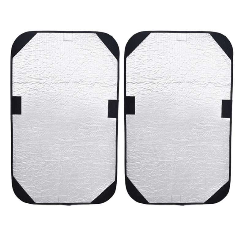 ظل شمس لمركبة الرحلات (RV) 16 × 25 بوصة فضي: حاجز حصري للأشعة فوق البنفسجية والحرارة - ظل نافذة قابل للتعديل لحماية الخصوصية الكاملة لمغامرات ترايلر الرحلات والتخييم بمركبة الرحلات - Image 1