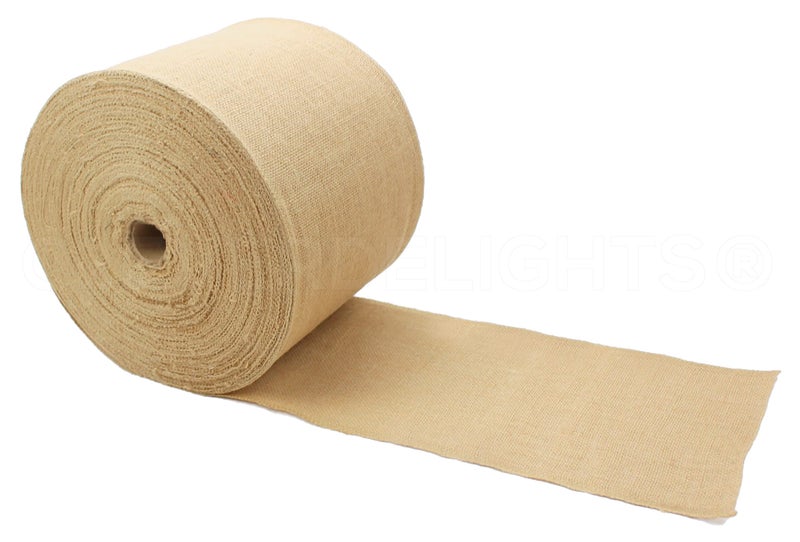 CleverDelights 6 Premium Burlap Roll 100 Yards NoFray Finished Edges Jute Burlap Fabric