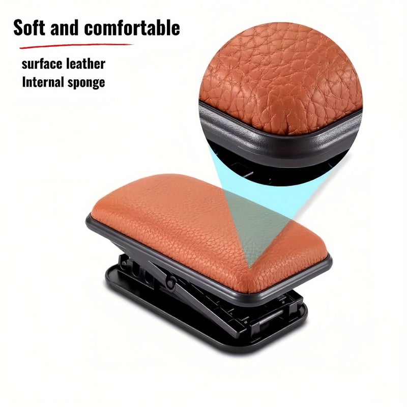 3 Level Adjustable Car Armrest Pad Black Soft Surface Multiple Heights Fit Various Driving Postures Comfortable Support For Long Distance Driving And A Nice Gift - Image 5