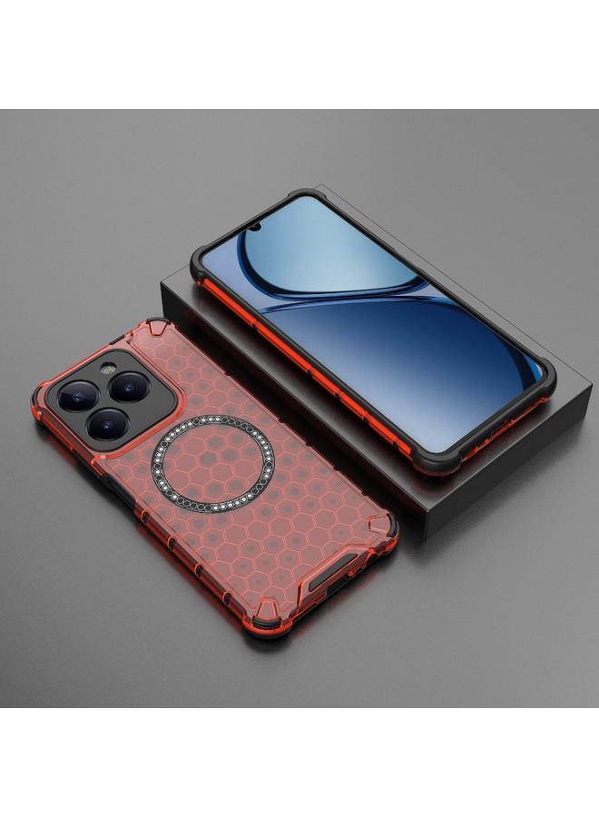 S-TOP Case For Realme C61 Global Honeycomb Magnetic Ring Shockproof Phone Case - Image 2