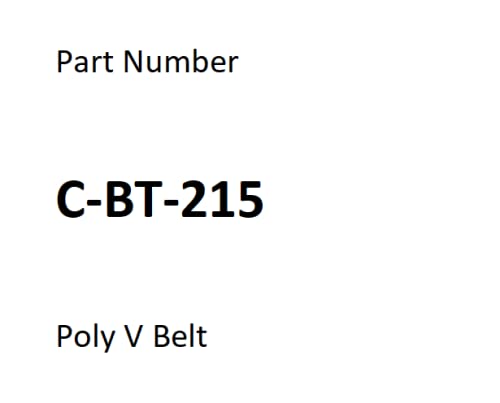 msspett C-BT-215 Air Compressor Drive Belt Compatible with Poly V Belt 1PCS - Image 2