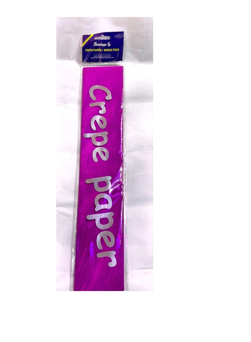 Flamingo Baby Pink/Light Pink Color Crepe Paper Sheets for DIY Flower Making and Wrapping 55 x 160 cm) 1.Baby pink color 2.multipurpose 3.Flower making paper 4.No color shade - Image 1