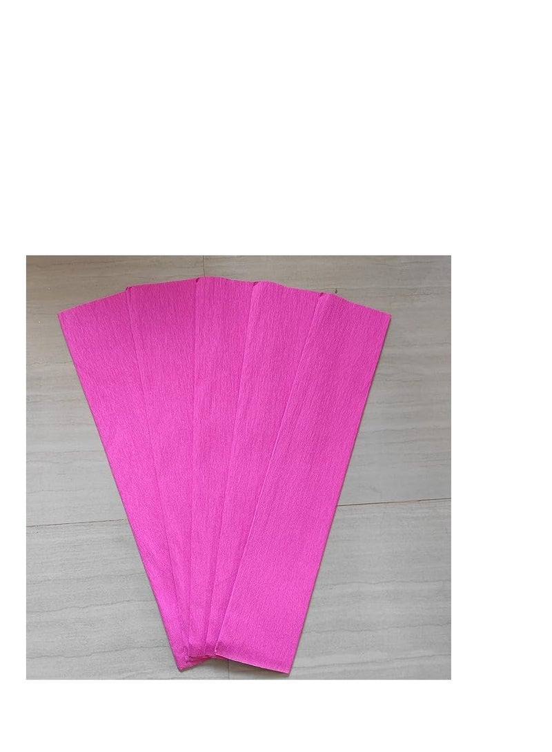 Flamingo Baby Pink/Light Pink Color Crepe Paper Sheets for DIY Flower Making and Wrapping 55 x 160 cm) 1.Baby pink color 2.multipurpose 3.Flower making paper 4.No color shade - Image 2