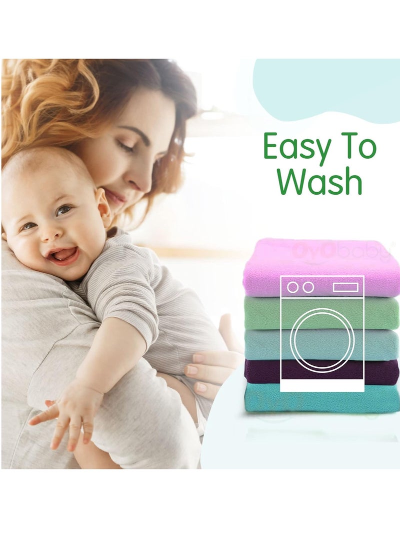 OYO BABY Extra Absorbent Waterproof Baby Dry Sheet Medium Size (100x70cm) | Quick Dry Sheet for Bed Protector, Soft & Breathable | Light Green - Image 3