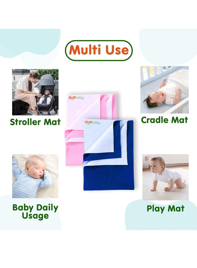 OYO BABY Extra Absorbent Waterproof Baby Dry Sheet Medium Size (100x70cm) | Quick Dry Sheet for Bed Protector, Soft & Breathable | Light Green - Image 5
