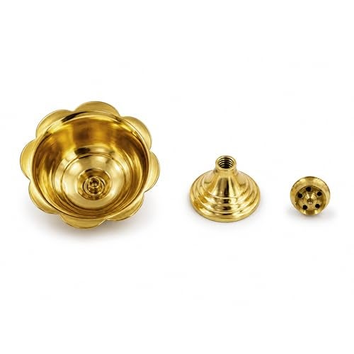 Spillbox Brass Incense Stick Holder Stand | Holder | Burner with Ash Catcher Agarbatti | Batti Stand | Plate | Dhup | Dhoop Best for Puja | Pooja Your Mandir Home & Office Decoration - Rose Agarbatti - Image 4
