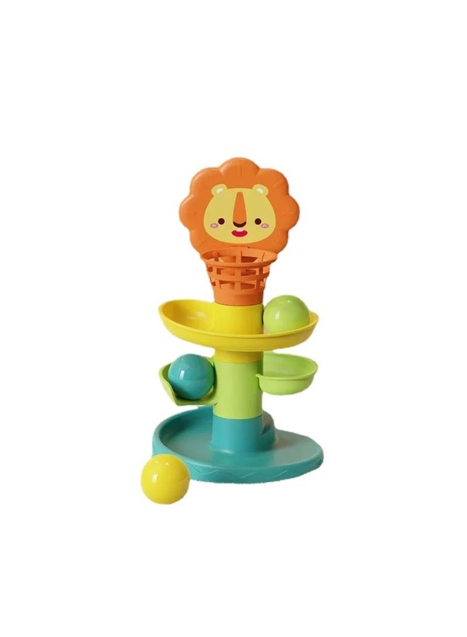 Baby Toys 6 Months Puzzle Early Education 788 901 1 Year Old 2 Baby Shooting Track Ball Turn Music-Color:5 Floors - Image 5