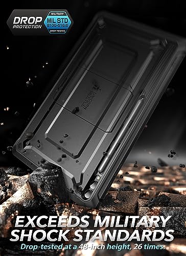 SUPCASE for Samsung Galaxy Tab S10 Ultra Case with Stand (Unicorn Beetle Pro), [Built-in Screen Protector & S Pen Holder] Full-Body Heavy Duty Tablet Cover for Galaxy Tab S9 Ultra/S8 Ultra, Black - Image 5