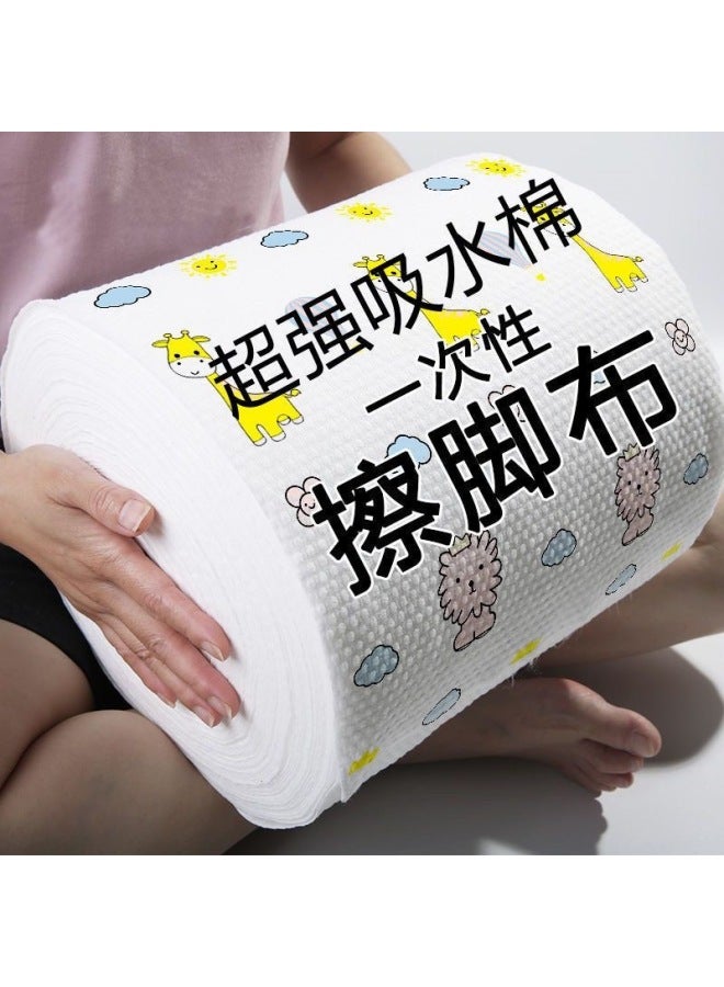 Disposable Foot Wipe Cloth Foot Bath Absorbent Foot Wipe Paper Towel For Lazy People Home Daily Use Hand Wipe Foot Wipe-Color:Printed Style-Specifications:20x20【50 Pieces】 - Image 1