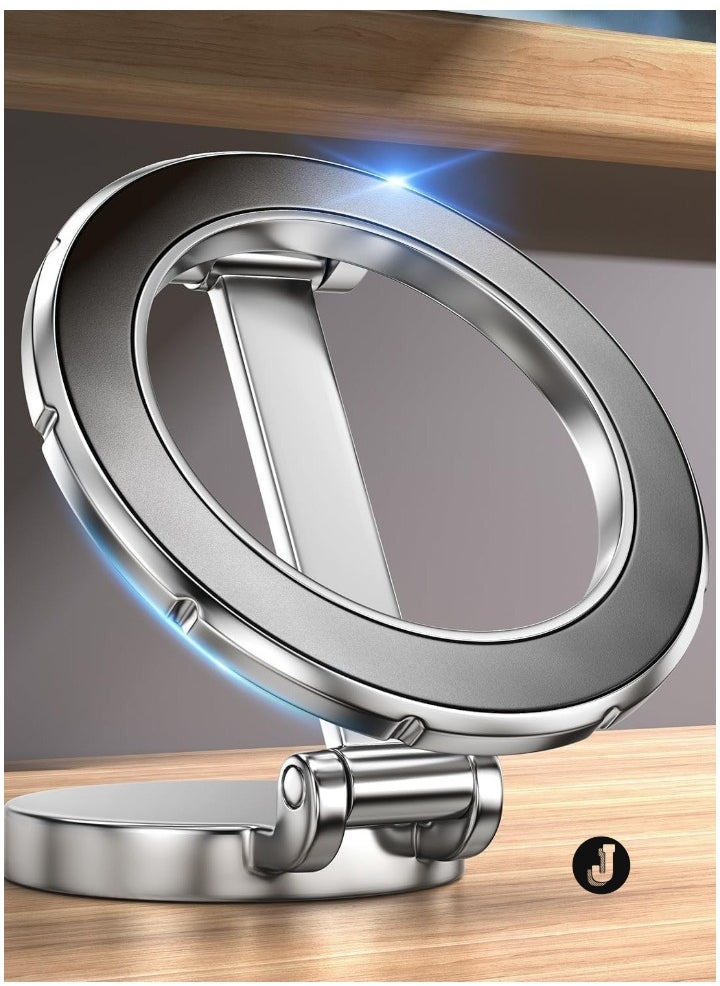 JAJEEK "MagSafe Car Mount Phone Holder – 360° Rotation, Strong Magnet, Hands-Free Stand for iPhone 15, 14, 13, 12 Pro Max, Plus, Mini & MagSafe Cases (Silver)" - Image 1